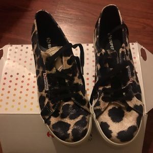 Superga Shoes - Superga Velvet Leopard Platform Sneakers NIB Superga Shoes - Superga Velvet Leopard Platform Sneakers NIB